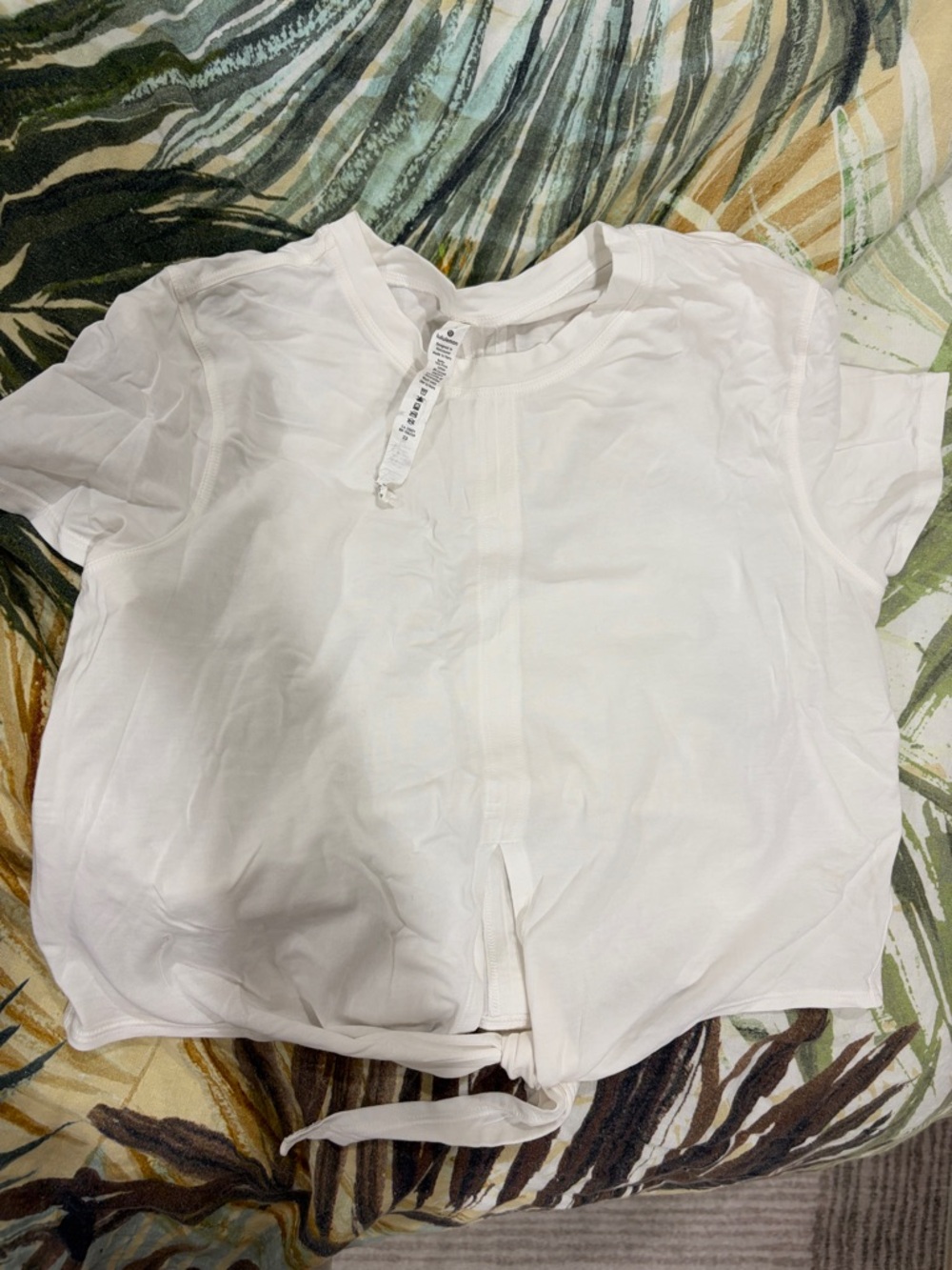 White Short Sleeve Front-Tie Top lululemon